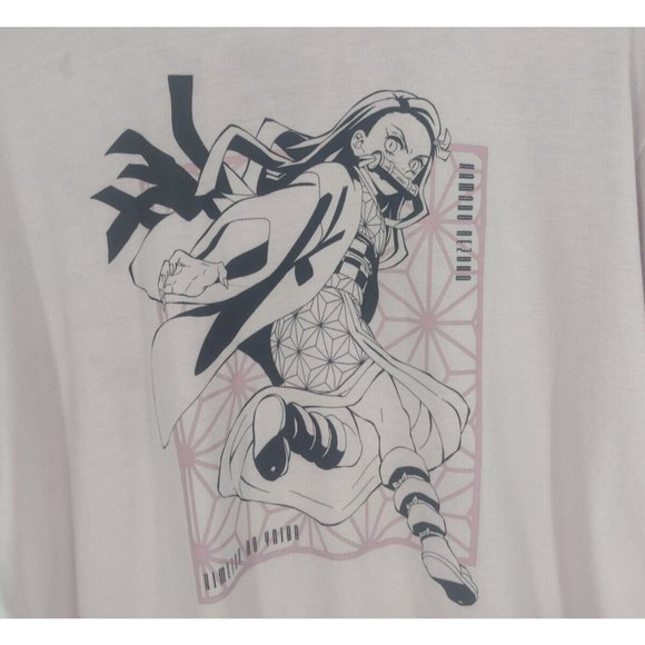 RARE Demon Slayer Kimetsu No Yaiba Nezuko Kamado Manga Anime Pink T-Shirt Mens L - Picture 2 of 8